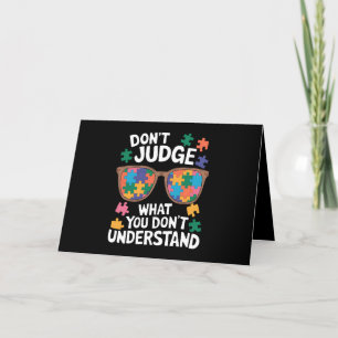 Begrijp liefde niet oordelen Autistisch Autisme be Bedankkaart