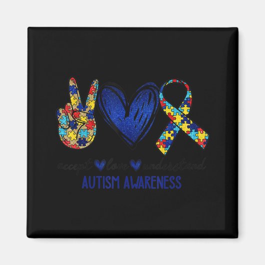 Begrijp liefdesautisme Autism Awareness Mo Magneet (Voorkant)