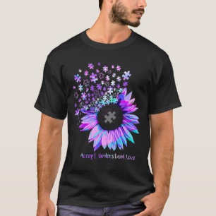 Begrijp liefdesautisme Paarse Hologram Sunf T-shirt