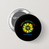Begrijp liefdesautisme - Zonnebloem Ronde Button 5,7 Cm (Voorkant /achterkant)