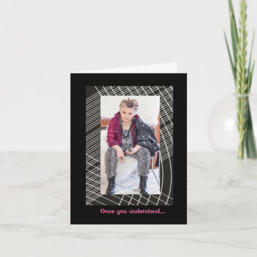 Begrijp Pizza, begrijp het Wenskaart van het Leven Kaart (Voorkant)