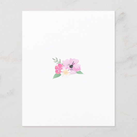 BEGRIJP schattig roze flamingo baby shower per pos (Achterkant)