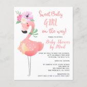BEGRIJP schattig roze flamingo baby shower per pos (Voorkant)