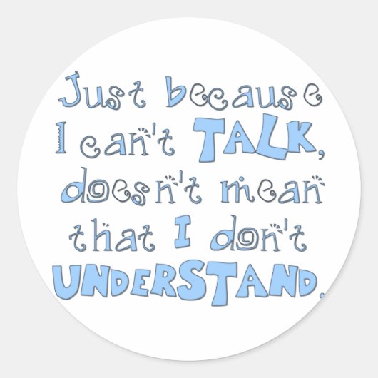 Begrijpen Ronde Sticker (Voorkant)