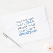 Begrijpen Ronde Sticker (Envelop)