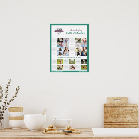 Begrijpend Dog Body Language 16 x 20 Poster (Keuken)