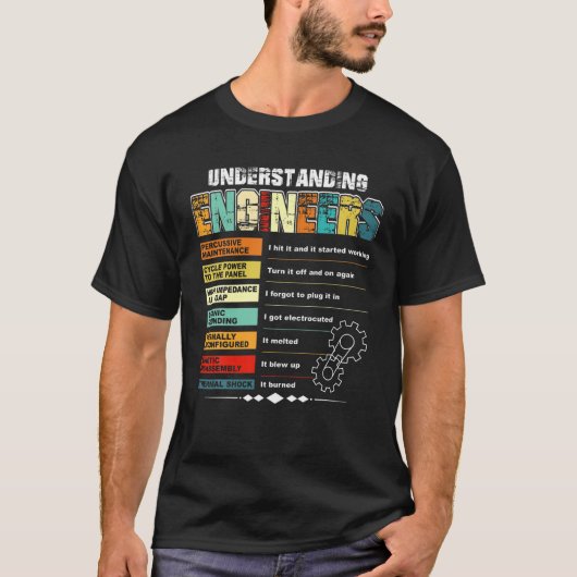Begrijpend ingenieurs de Funny Elektrische Technie T-shirt (Voorkant)
