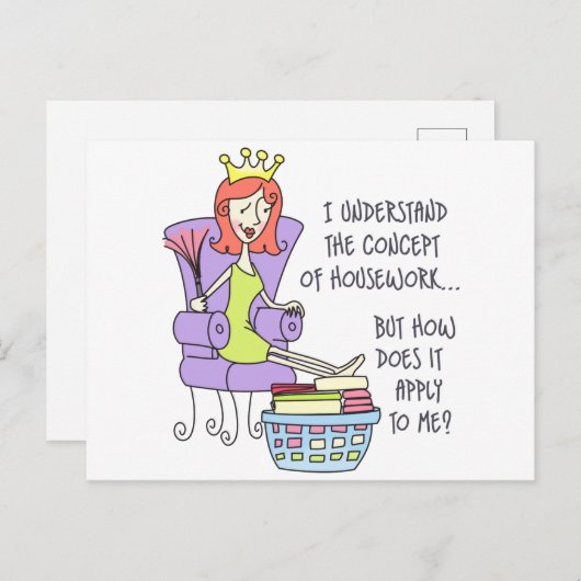 Begrip huishouden briefkaart (Voorkant / Achterkant)