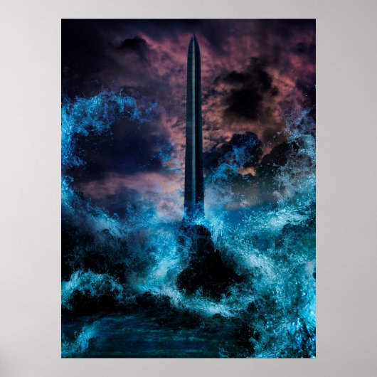 Begrip kunst in het concept "Bangkok Tsunami" T Poster (Voorkant)