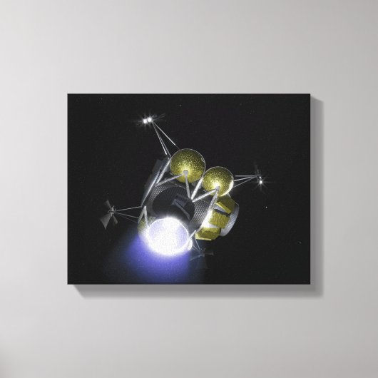 Begrip van een bemanningslid dat afspringt canvas afdruk (Voorkant)