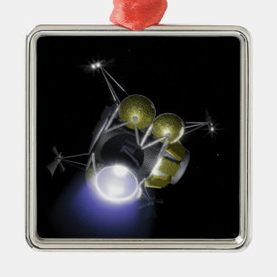 Begrip van een bemanningslid dat afspringt metalen ornament