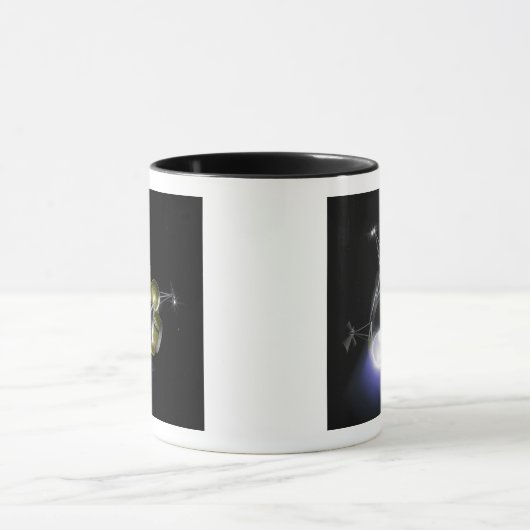 Begrip van een bemanningslid dat afspringt mok (Midden)