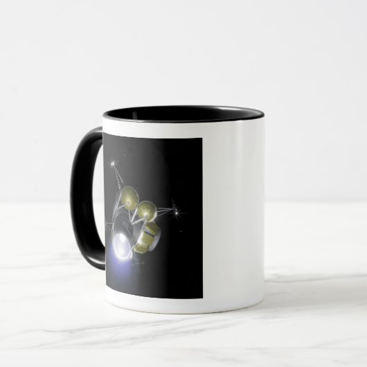 Begrip van een bemanningslid dat afspringt mok (Voorkant links)