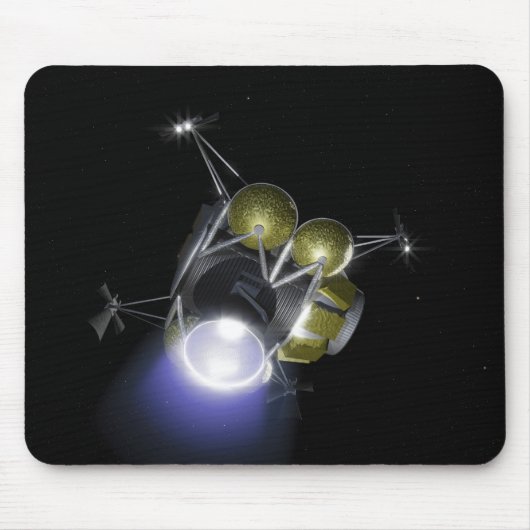 Begrip van een bemanningslid dat afspringt muismat (Voorkant)