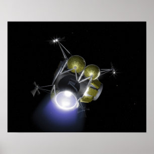 Begrip van een bemanningslid dat afspringt poster