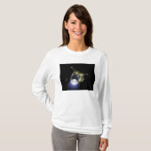 Begrip van een bemanningslid dat afspringt t-shirt (Voorkant volledig)