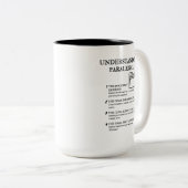 Begrip voor paralegals tweekleurige koffiemok (Voorkant rechts)