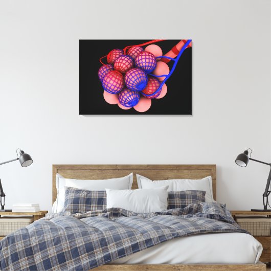 Begripelijk Afbeelding van Alveoli 1 Canvas Afdruk (Insitu (Slaapkamer))