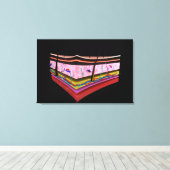 Begripelijk Afbeelding van de lagen van de menseli Canvas Afdruk (Insitu (Houten vloer))