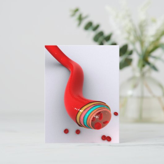 Begripelijk Afbeelding van een bloedvat Briefkaart (Staand voorkant)