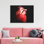 Begripelijk Afbeelding van het menselijk hart 1 Canvas Afdruk (Insitu (Woonkamer))