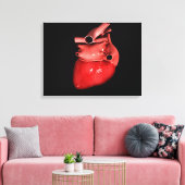 Begripelijk Afbeelding van het menselijk hart 3 Canvas Afdruk (Insitu (Woonkamer))
