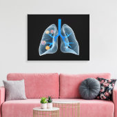 Begripelijk Afbeelding van het menselijk hart 4 Canvas Afdruk (Insitu (Woonkamer))