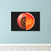 Begripelijk Afbeelding van het menselijke oog, doo Canvas Afdruk (Insitu (Houten vloer))