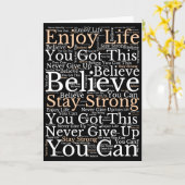 Begripend woordgebruik WordArt Pattern White Black Kaart (Gele Bloem)