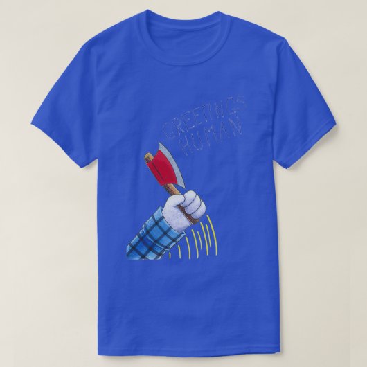 begroeten mens t-shirt (Design voorkant)