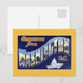 begroeten vanuit Washington DC Briefkaart (Voorkant / Achterkant)