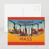 begroeting in Boston Briefkaart (Voorkant / Achterkant)