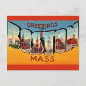  begroeting in Boston Briefkaart (Voorkant)