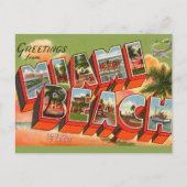 Begroeting Miami Beach Briefkaart (Voorkant)