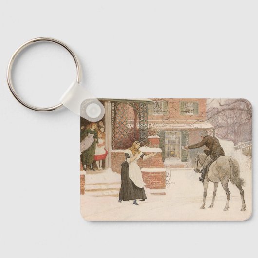 Begroeting van de postbode door Robert Walker Macb Sleutelhanger (Achterkant)