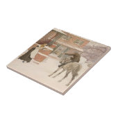 Begroeting van de postbode door Robert Walker Macb Tegeltje (Zijkant)