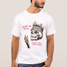 BEGROETING VAN KONINGIN LANG LANG , KORT, KORT, T-SHIRT