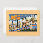 begroetingen uit Californië Briefkaart (Voorkant / Achterkant)