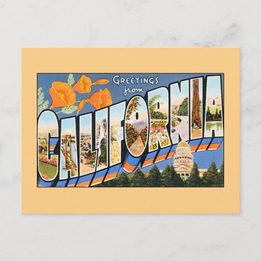 begroetingen uit Californië Briefkaart (Voorkant)