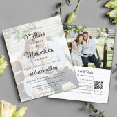 Begrotende witte kleur transparant 2 foto QR-code 