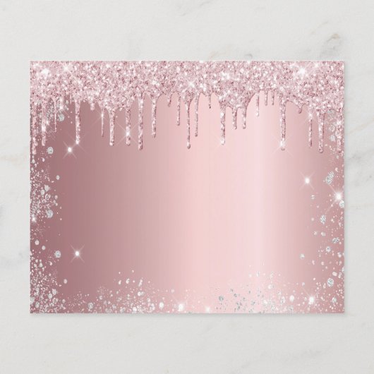 Begroting 18e verjaardag blush glitter sparen de d (Achterkant)