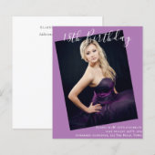 BEGROTING 18e verjaardag FOTO Uitnodiging aankondi (Voorkant / Achterkant)