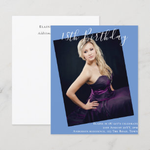 BEGROTING 18e verjaardag FOTO Uitnodiging aankondi