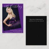 BEGROTING 18e verjaardag FOTO Uitnodiging aankondi (Voorkant / Achterkant)