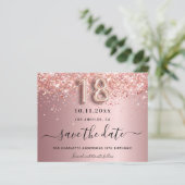 Begroting 18e verjaardag zwart roze sparen de datu (Staand voorkant)