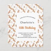 Begroting 18e verjaardagsfeestje katten witgoden (Voorkant / Achterkant)