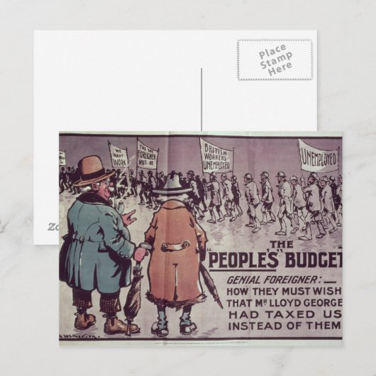 Begroting 1909 briefkaart (Voorkant / Achterkant)