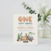 Begroting 1 Happy Camper Flannel 1e verjaardag (Staand voorkant)