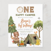 Begroting 1 Happy Camper Wood Beer Boy 1st Birthda (Voorkant)