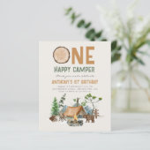 Begroting 1 Happy Camper Woodland 1e verjaardag (Staand voorkant)